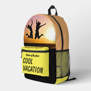 Gele & oranje Tas gepersonaliseerd, familie vakant