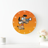 Gele Oranje tekenfilm Dog Grote Klok (Huis)