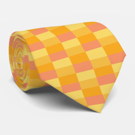 Gele Oranje Tinten Kleurblokken Stropdas
