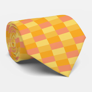 Gele Oranje Tinten Kleurblokken Stropdas