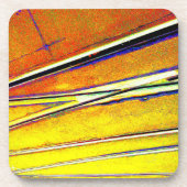 Gele Oranje tramsporen Bier Onderzetter (Voorkant)