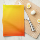 Gele Oranje, vrolijk heldere schaduwen Theedoek (Quarter Fold)