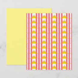 Gele Oranje zon op roze stripes plakboekpapier