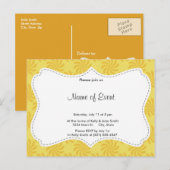 Gele Oranje zwijn; lentekoppels Uitnodiging Briefkaart (Voorkant / Achterkant)