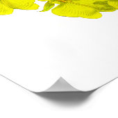  gele orchidebloem poster (Hoek)