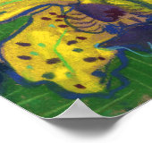 Gele orchidebloemen, pasteelschilderende Florale k Poster (Hoek)