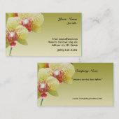 gele orchidebloemen visitekaartje (Voorkant / Achterkant)