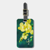 Gele Orchidee Bagagelabel (Voorkant verticaal)