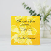 Gele Orchidee begrafenis bedankkaart Kaart (Staand voorkant)