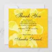 Gele Orchidee begrafenis bedankkaart Kaart (Voorkant)