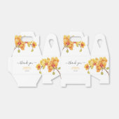 Gele Orchidee Bloem Botanische Verjaardag Bedankdoosjes (Uitgevouwen)