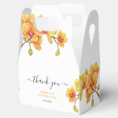 Gele Orchidee Bloem Botanische Verjaardag Bedankdoosjes (Geopend)
