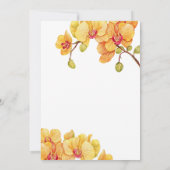 Gele Orchidee Bloem Botanische Verjaardag Kaart (Achterkant)
