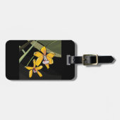 Gele Orchidee Bloem Tropisch Botanisch Bagagelabel (Voorkant horizontaal)