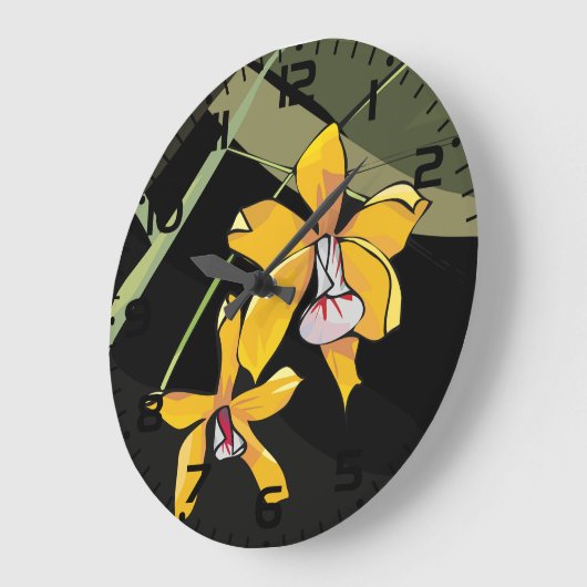 Gele Orchidee Bloem Tropisch Botanisch Grote Klok (Hoek)