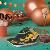 Gele Orchidee Bloem Tropisch Botanisch Papieren Bordje