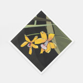 Gele Orchidee Bloem Tropisch Botanisch Servet (Hoek)