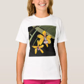 Gele Orchidee Bloem Tropisch Botanisch T-shirt (Voorkant)