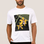 Gele Orchidee Bloem Tropisch Botanisch T-shirt (Voorkant)