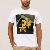 Gele Orchidee Bloem Tropisch Botanisch T-shirt (Voorkant)