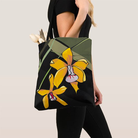 Gele Orchidee Bloem Tropisch Botanisch Tote Bag