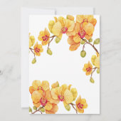 Gele Orchidee Bloem Voorjaarsbloesem Verjaardag Kaart (Achterkant)