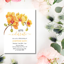 Gele Orchidee Bloesem Bloesem 50ste Verjaardag