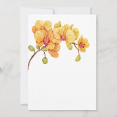 Gele Orchidee Bloesem Bloesem 50ste Verjaardag Kaart (Achterkant)