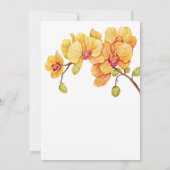 Gele Orchidee Bloesem Verrassing Verjaardag Kaart (Achterkant)