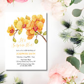 Gele Orchidee Bloesem Verrassing Verjaardag Kaart