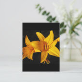 Gele orchidee briefkaart (Staand voorkant)