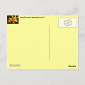 Gele orchidee briefkaart (Achterkant)