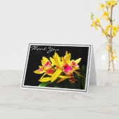 Gele orchidee cluster foto blanco notitiekaarten (Gele Bloem)