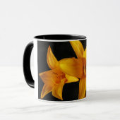 Gele orchidee mok (Voorkant links)