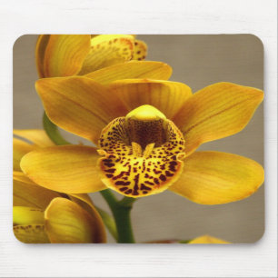 Gele orchidee mousepad muismat
