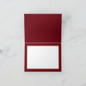 Gele orchidee rode achtergrond Dank u Kaart (Binnen)