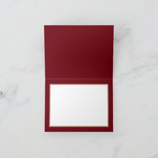 Gele orchidee rode achtergrond Dank u Kaart (Binnen)