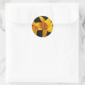 Gele orchidee ronde sticker (Tas)