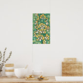 Gele orchidee Tropische bloemen Vloeiende kunst Poster (Keuken)