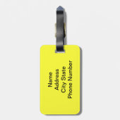 Gele orchidee ventilator bagagelabel (Achterkant verticaal)