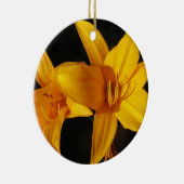 Gele Orchidee Versiering Keramisch Ornament (Rechts)