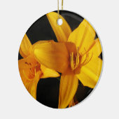Gele Orchidee Versiering Keramisch Ornament (Links)