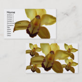 gele orchidee visitekaartje (Voorkant / Achterkant)