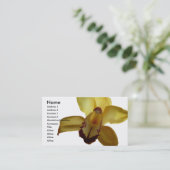 gele orchidee visitekaartje (Staand voorkant)