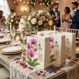 Gele Orchidee Zakelijke Bedankcadeauttas Medium Cadeauzakje