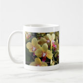 Gele orchideeën bloemen koffiemok (Links)