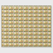 Gele orchideeën in de middagzon cadeaupapier (Vlak)