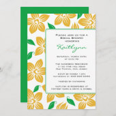 Gele orchideeën Lijst Bridal Shower Kaart (Voorkant / Achterkant)