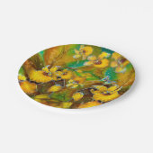 Gele orchideeën Magical Gold Sparkles Stars Green Papieren Bordje (Gekanteld)