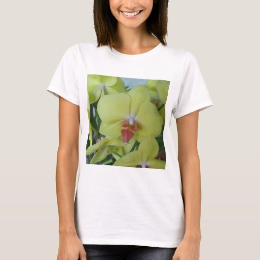 Gele orchideeën t-shirt (Voorkant)